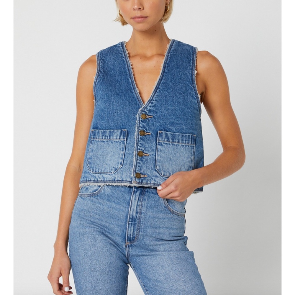 Rollas Stevie Blue Sherpa Vest
